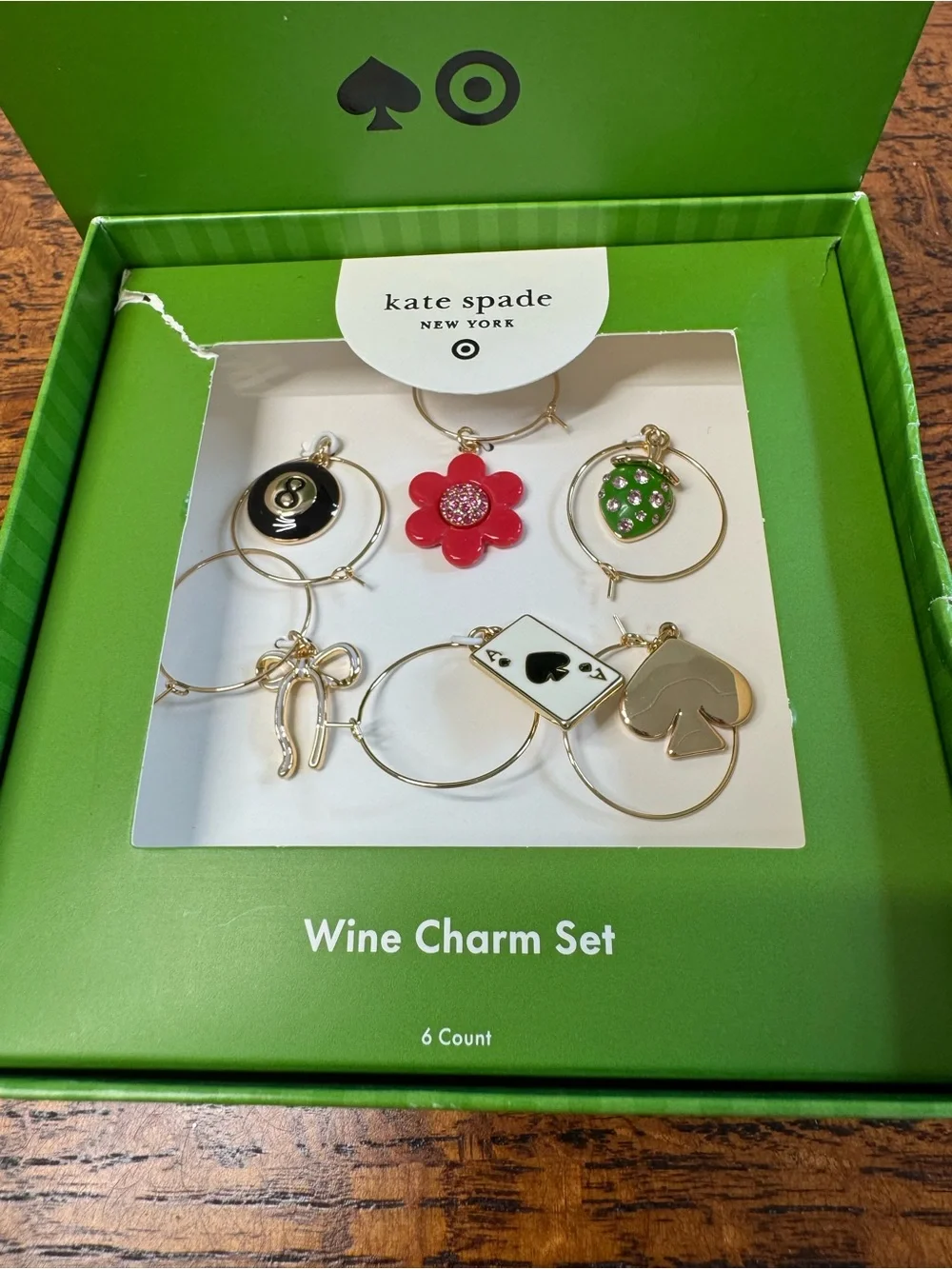 NWT Kate Spade x Target Mixed Novelty Wine Charm Set - 6 Count